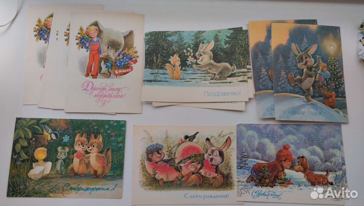 Открытки СССР В. Зарубина, 1970-1990-ых гг