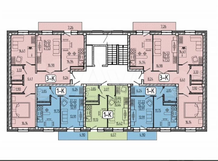 1-к. квартира, 38 м², 5/9 эт.