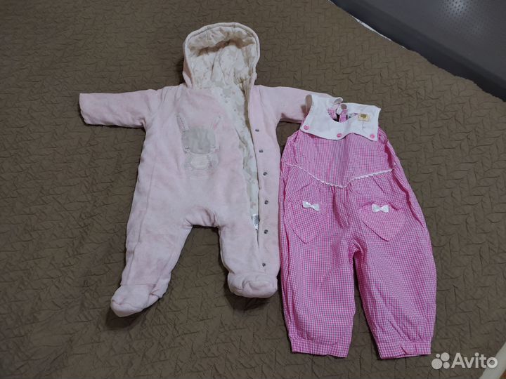 Одежда для девочек 0-6 месяцев 68 размер пакетом