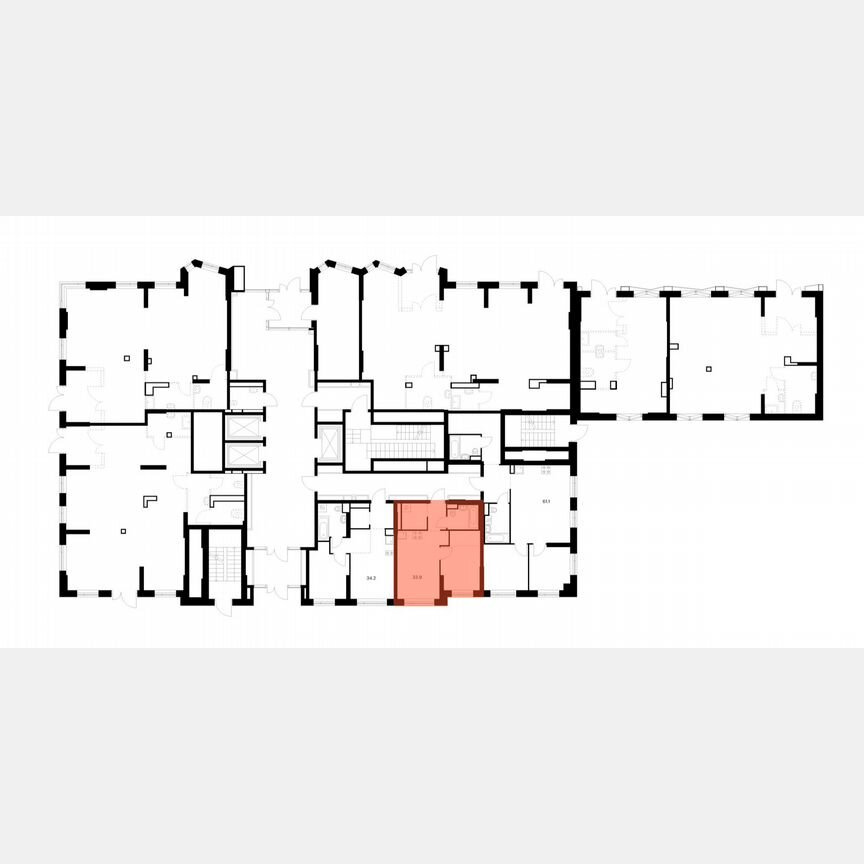 1-к. квартира, 33,9 м², 1/24 эт.