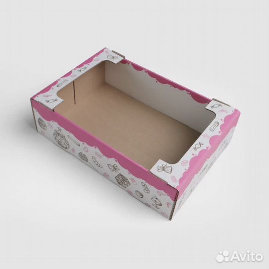 Гофролоток с печатью для кондитерки