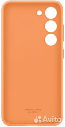 Чехол Silicone Case для Samsung S23 оранжевый