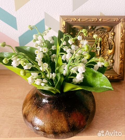 Букет ландышей из холодного фарфора