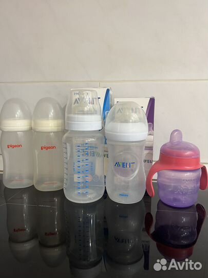 Бутылочки для кормления Avent и поильник