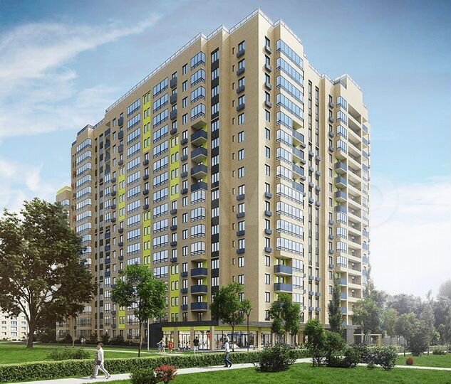 2-к. квартира, 66,3 м², 7/17 эт.