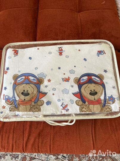 Бортики и балдахин в кроватку для мальчика