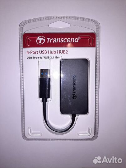 Хаб USB Transcend TS-hub2k USB 3.0 4-ports Black