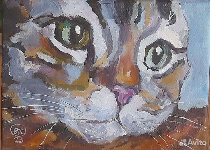 Картина маслом, холст, маленького размера