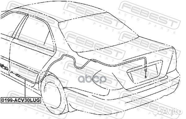 Тросик замка открывания багажника Toyota Camry