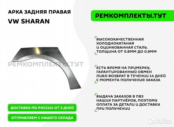 Арка задняя правая VW Sharan