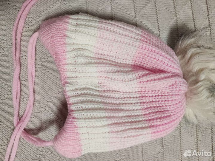 Детская шапка на девочки осень/зима 3шт