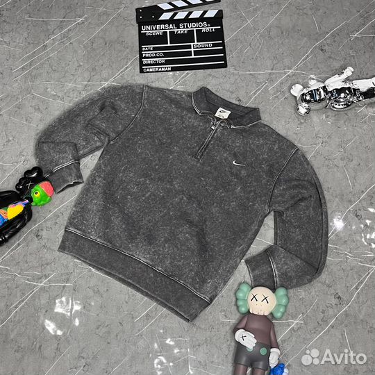 Кофта Полузамок Nike серая