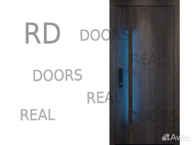 Металлическая входная дверь с подсветкой