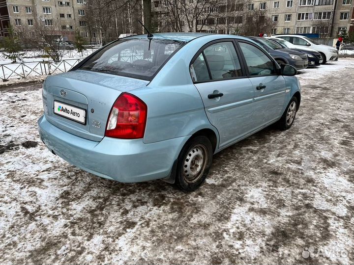 Hyundai Verna 1.4 МТ, 2008, 285 500 км