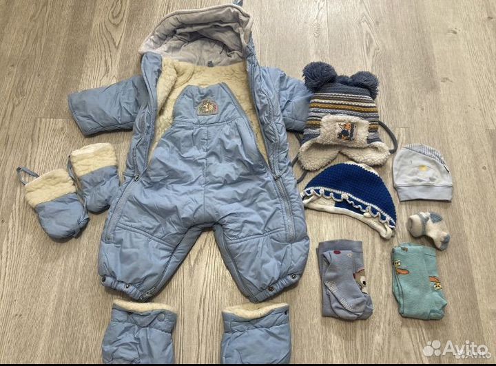 Зимний комбинезон на мальчика 74 - 80