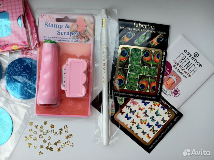 Набор для стэмпинга дизайна + лаки для ногтей