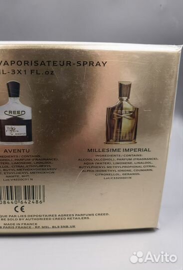 Creed 3x30ml подарочный парфюмерный набор