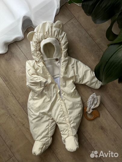 Шапка-шлем для новорожденных зима