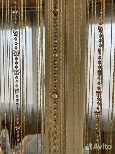 Шторы с бусинками на гардине