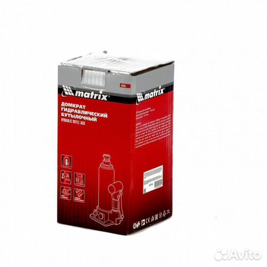Домкрат Matrix бутылочный, 6 т, 216-413 мм
