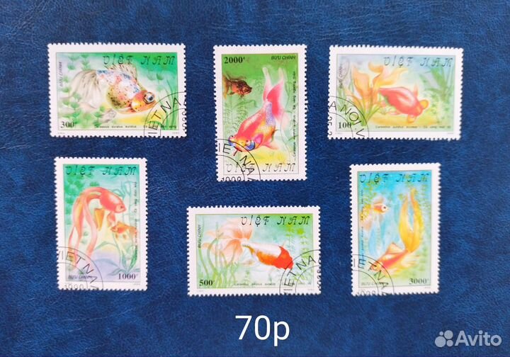 Марки. Морская фауна