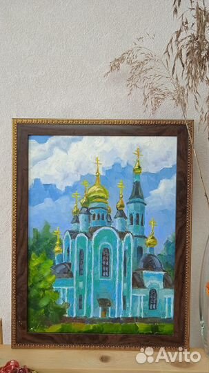 Картина маслом на холсте собор 40*30