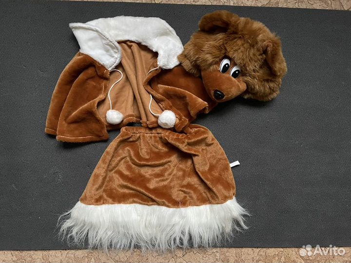 Детские новогодние костюмы мишки и лисы