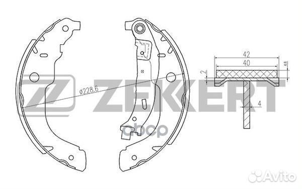 Колодки торм. бараб. задн. Citroen C3 II 09- D