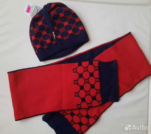 Комплект шапка и шарф для мальчика