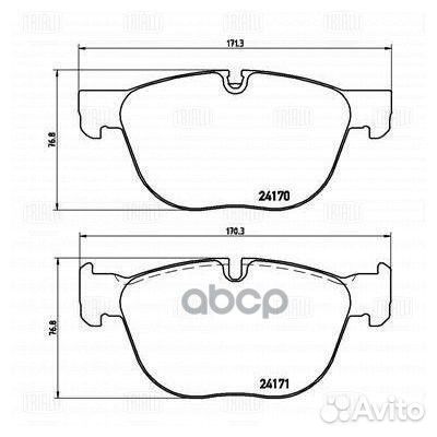 Колодки тормозные дисковые перед BMW X5 (E