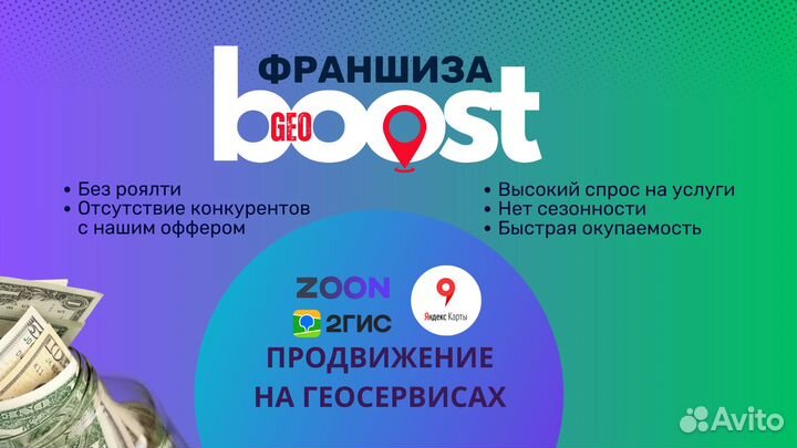 Франшиза GeoBoost продвижение на геосервисах