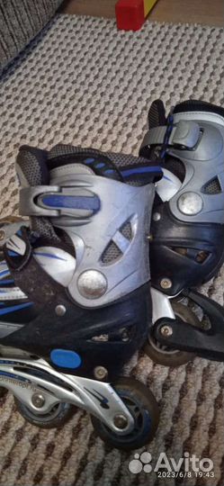 Роликовые коньки детские раздвижные 30-33 размера