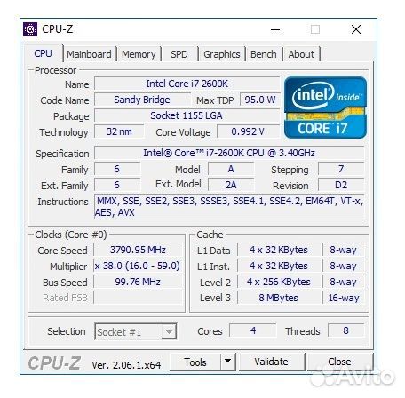 Игровой системник Intel Core i7 2600k / GTX 1060