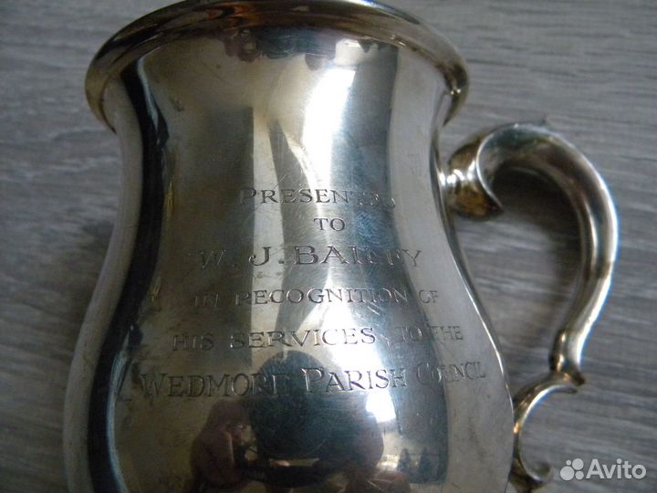 Пивная кружка. Англия. Посеребрение