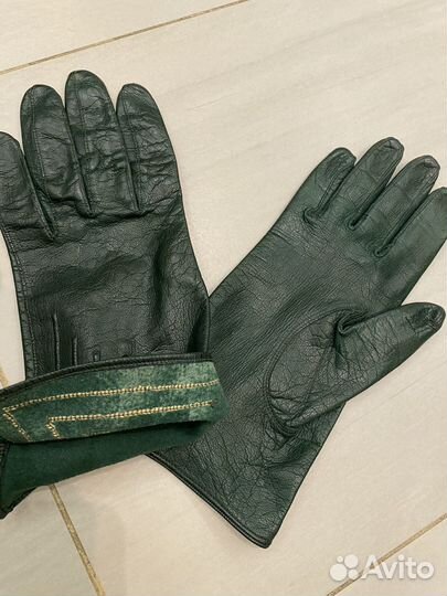 Перчатки женские кожаные