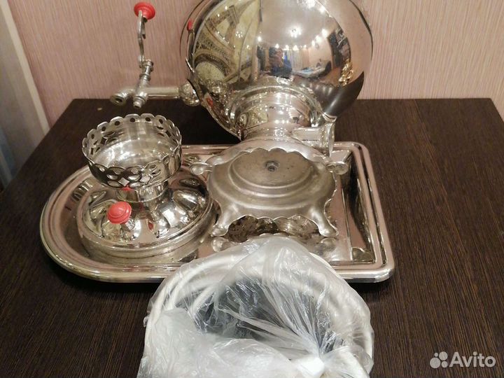 Самовар латунный электрический