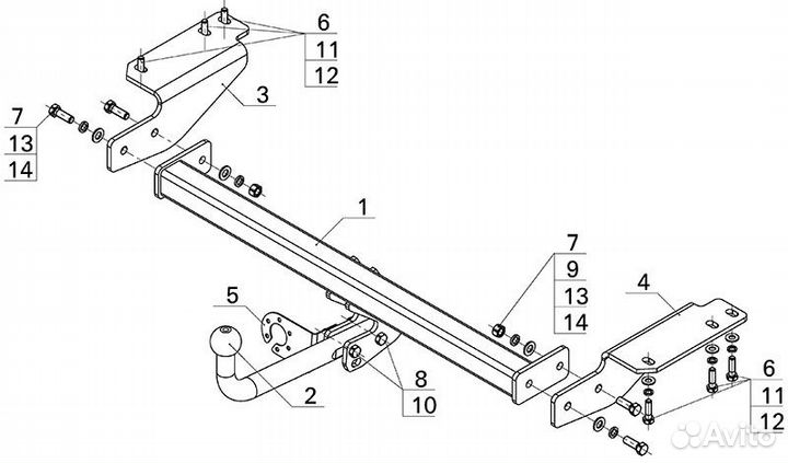 Фаркоп Haval H2 2015-2020