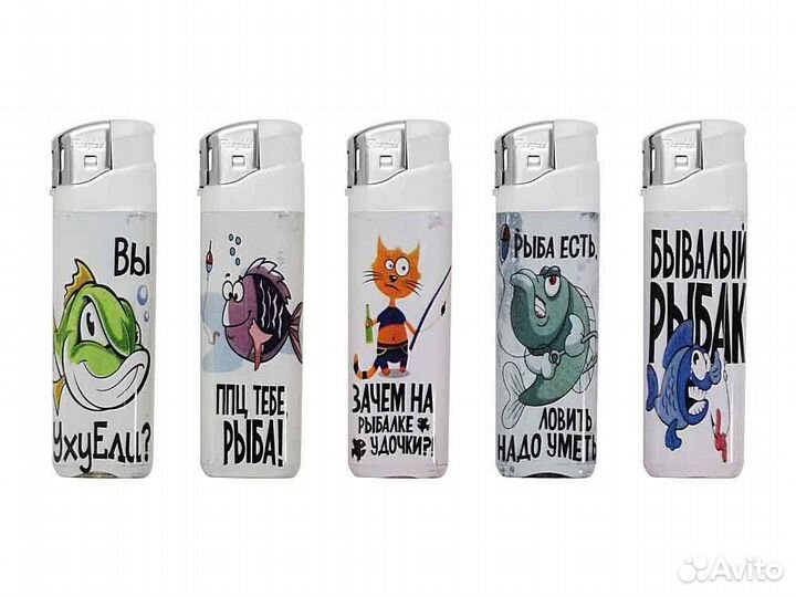 Зажигалки, газ и бензин для зажигалок, батарейки