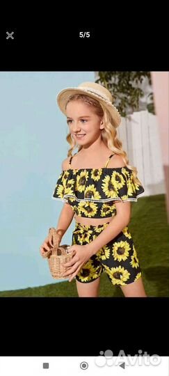 Костюм шорты и топ на девочку