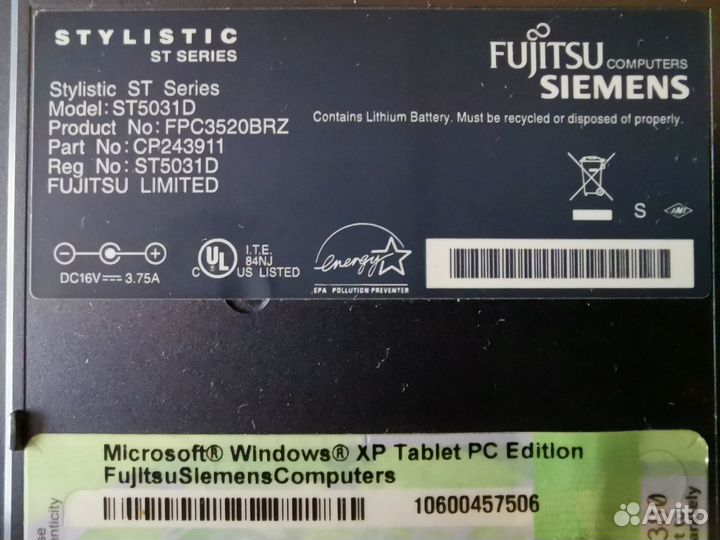 Планшет Fujitsu lifebook Stylistic 5031D Tablet PC