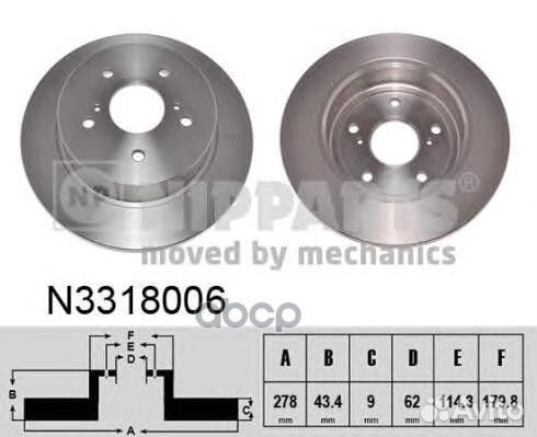 N3318006 Диск тормозной suzuki SX4 (пр-во Венгр