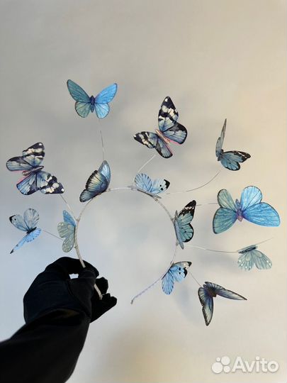 Ободок с бабочками