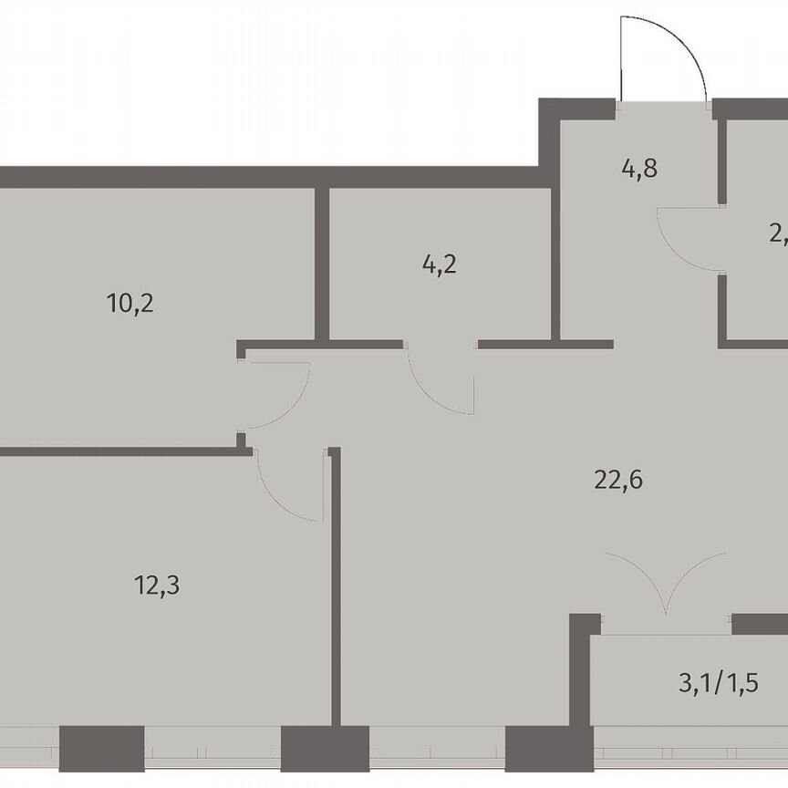 2-к. квартира, 58,3 м², 5/11 эт.