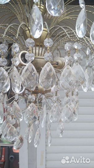 Хрустальная люстра СССР винтажная