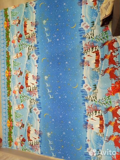 Скатерть новогодняя рогожка