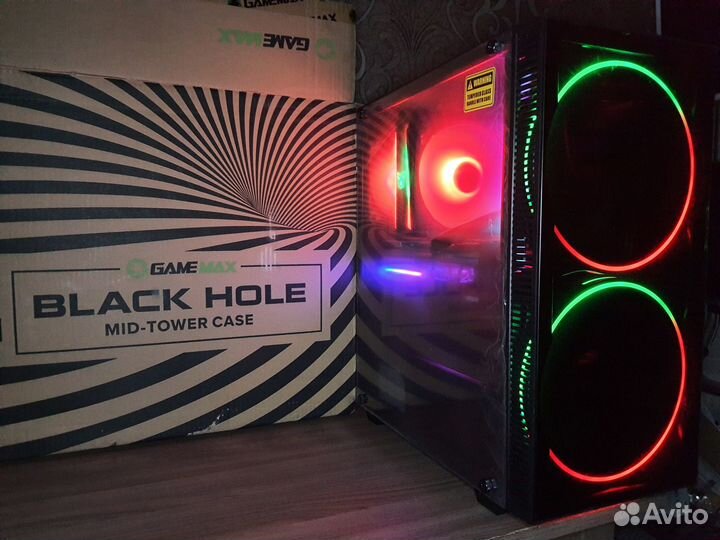 Мощный Gamemax PC Black Hole RTX3060Ti+ i5 12400
