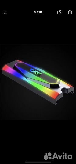Радиатор охлаждения ssd m.2 RGB подсветкой