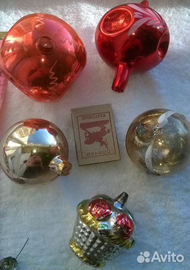 Елочные игрушки СССР - шары. Цена за все