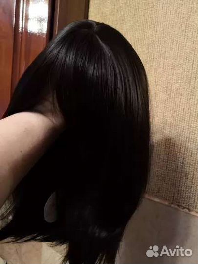 Парик новый, коричневое каре средней длины