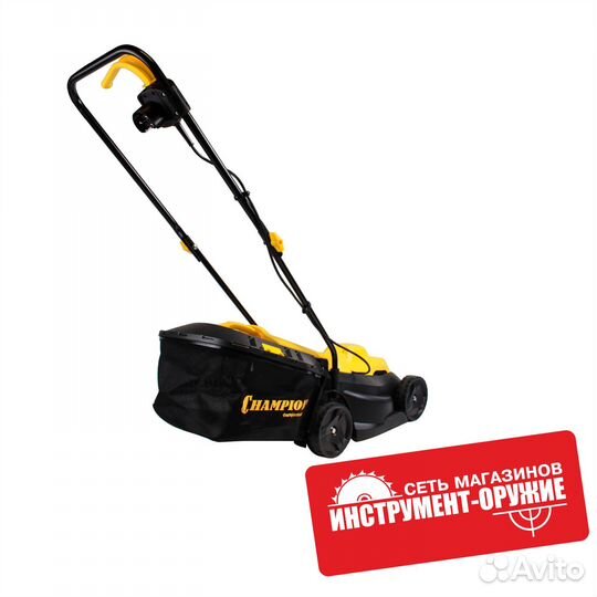 Электрическая газонокосилка champion EM3411